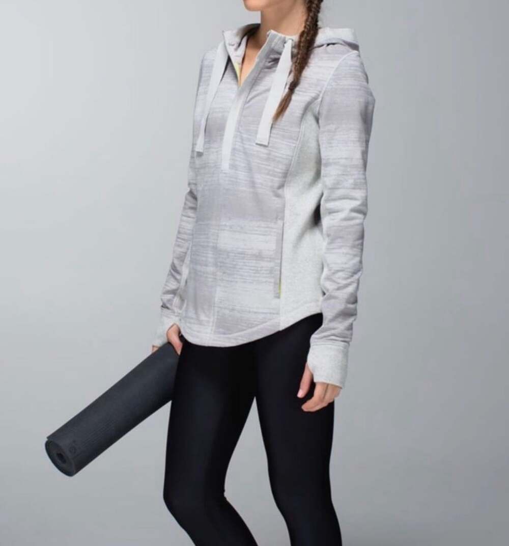 Lululemon Post Sweat Pullover Half Zip Hoodie Size 4 (n1)